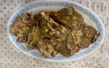 Chuletas encebolladas Receta típica de Sabiote(Jaén)